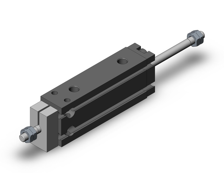 SMC CDUKW10-25D Cyl, Free Mt, Dbl Rod, Non-Rotating