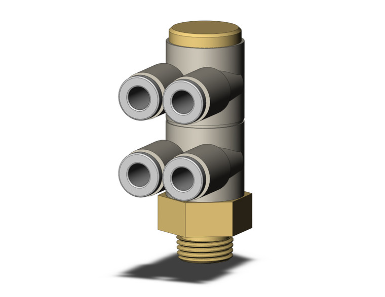 SMC KQ2ZD04-01AP Fitting, Dble Br Uni Male Elbow Pack of 10