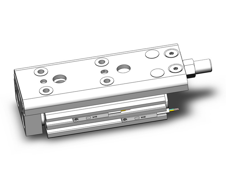 SMC MXQ12C-30ZE3-M9BL Cylinder, Slide Table, With Auto Switch