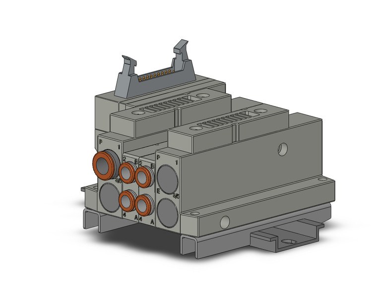 SMC SS5V1-10PGD1-02DS-C6-D 5 Port Solenoid Valve Manifold