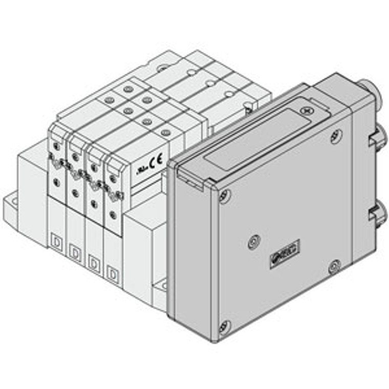 SMC SS5V1-W10S1EAD-12B-C6-D SV1000/2000/3000 Series 5 Port Solenoid Valve Tie-rod Base