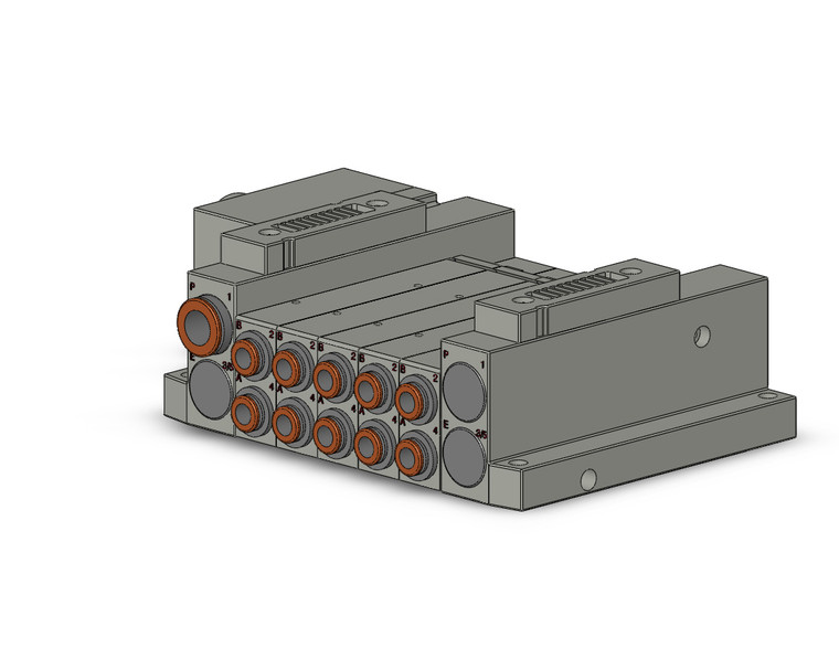 SMC SS5V2-W10CD-05DS-N7 Ss5V 05 Station Manifold, Tie-Rod Base
