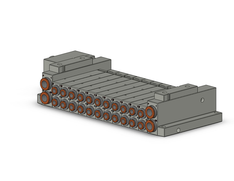 SMC SS5V2-W10CD-11B-C6 Ss5V 11 Station Manifold, Tie-Rod Base