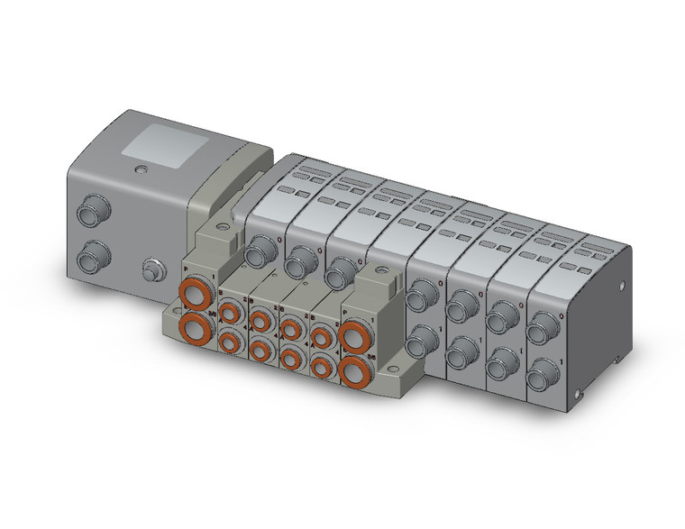 SMC SS5V2-W10S1TAWD-04B-C6 Ss5V 04 Station Manifold, Tie-Rod Base
