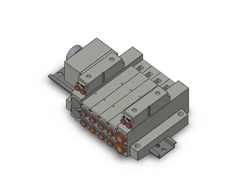 SMC SS5V2-W16CD-04UR-N7 Ss5V 04 Station Manifold, Cassette Base