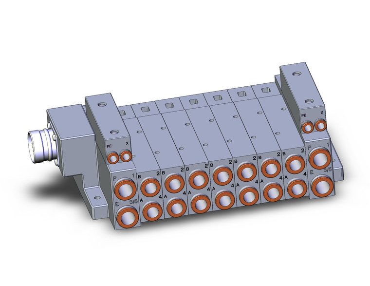 SMC SS5V3-W10CD-07BR-C10 Ss5V 07 Station Manifold, Tie-Rod Base
