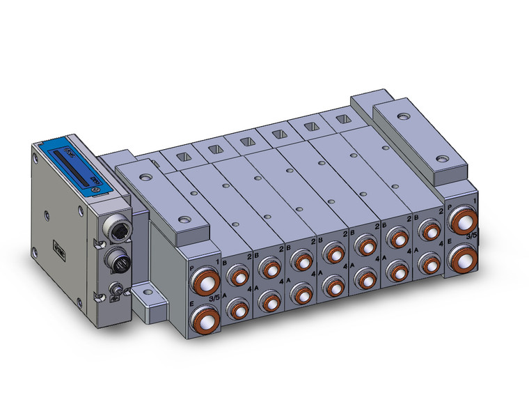 SMC SS5V3-W10S1A3ND-07B-N7 Ss5V 07 Station Manifold, Tie-Rod Base