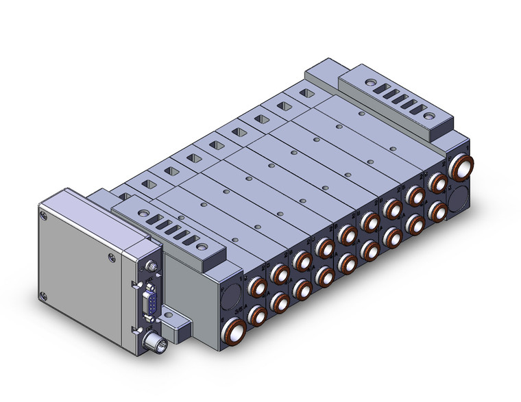 SMC SS5V3-W10S1EAND-09BS-C8 Ss5V 09 Station Manifold, Tie-Rod Base