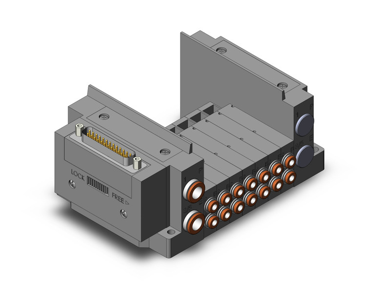 SMC SS5Y3-10F1-07D-C4 Ss5Y3 7 Sta Manifold Base