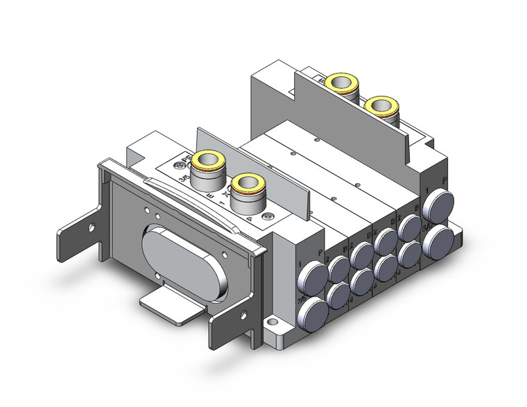 SMC SS5Y5-12S60-04B-N Ss5Y5 4 Sta Manifold Base