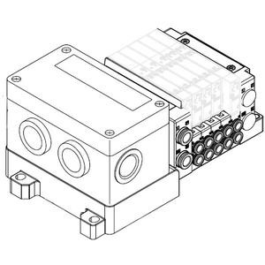 SMC SS5Y7-10S4V-08B-C10 SY3000·5000·7000 Series Plug-in Connector Connecting Base EX126 Type 10/11