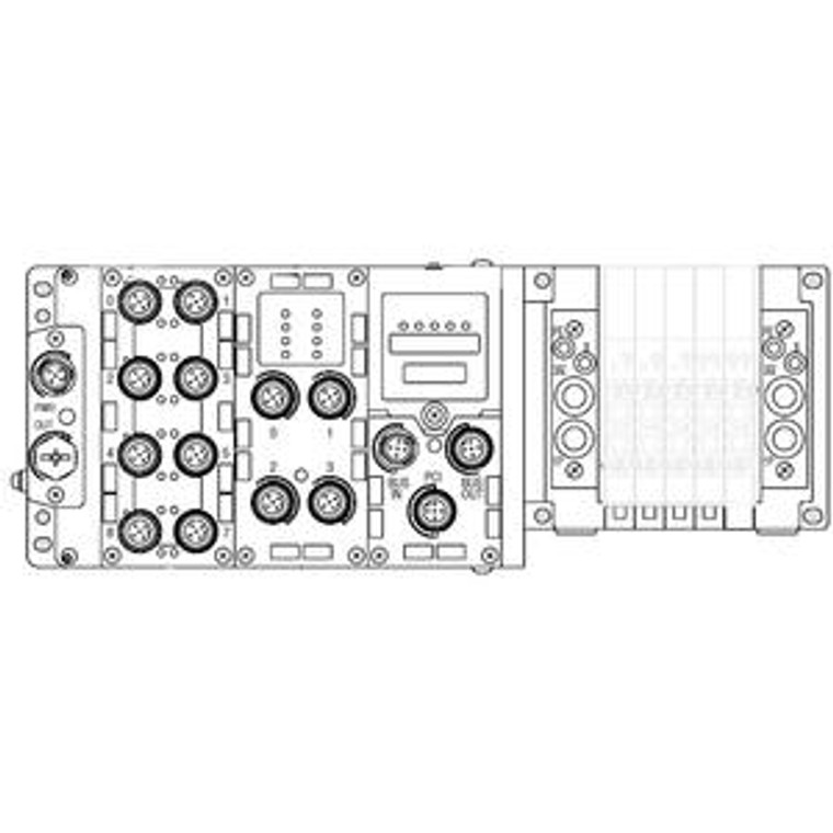SMC SS5Y7-12M-05D-N SY3000·5000·7000 Series Series Plug-in Connector Connecting Base Circular Connector Type12