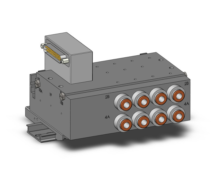 SMC SS5Y7-50F2-04B-KN7ND Plug-In Metal Base