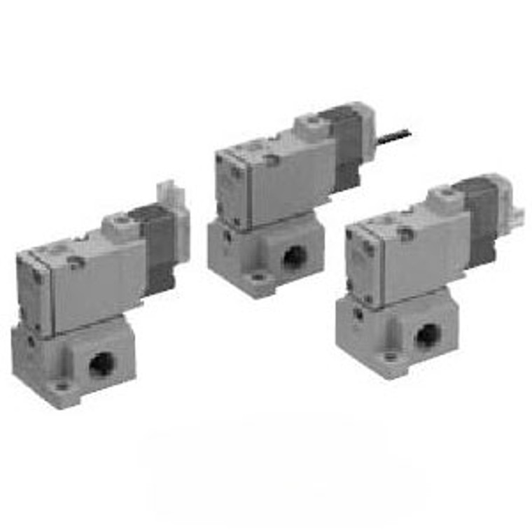 SMC SYJ514-5LOZ-01F-Q SYJ500 Series 3 Port Pilot Solenoid Valve Rubber Seal Base Mounted