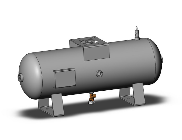 SMC VBAT20S1-EV-X105 Asme/Crn Air Tank, 20L Ss Pt Thread
