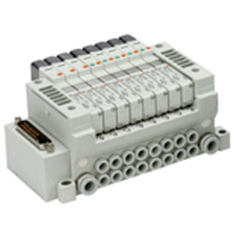 SMC VQ2400-1 VQ2000 Series 5 Port Solenoid Valve Base Mounted Plug-In Unit