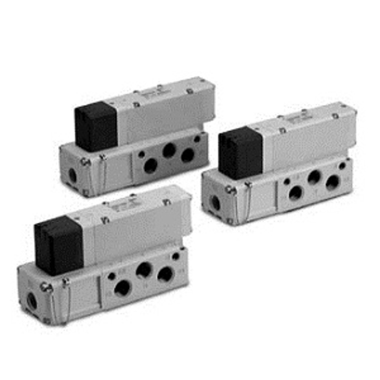 SMC VQC5101Y-5C1-04N VQC5000 Series 5 Port Solenoid Valve Base Mounted Plug-in