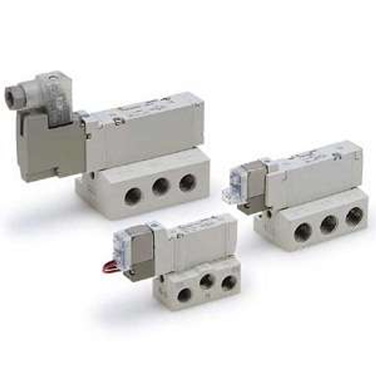 SMC VQZ2150-5L1-02T-Q VQZ1000·2000·3000 Series 5 Port Solenoid Valve Base Mounted Plug Lead Unit Single Unit