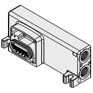 SMC VVQC5000-3A-2F D Side End Plate Assembly