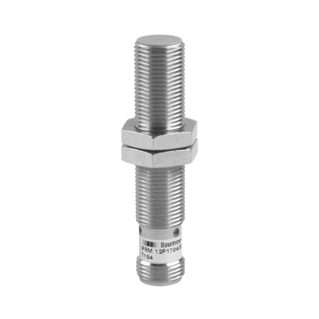 Baumer IFRM 12P1704/S14L (10155366) | PNP NO Inductive Proximity Sensor, 12mm Flush Mount, 4mm Range, M12 Connector, Brass Nickel Plated, IP67