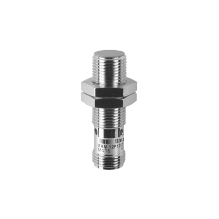 Baumer IFRM 12P1703/S14L (10228612) | PNP NO Inductive Proximity Sensor, 12mm Flush Mount, 4mm Range, M12 Connector, 40.4mm Body, Brass, IP67