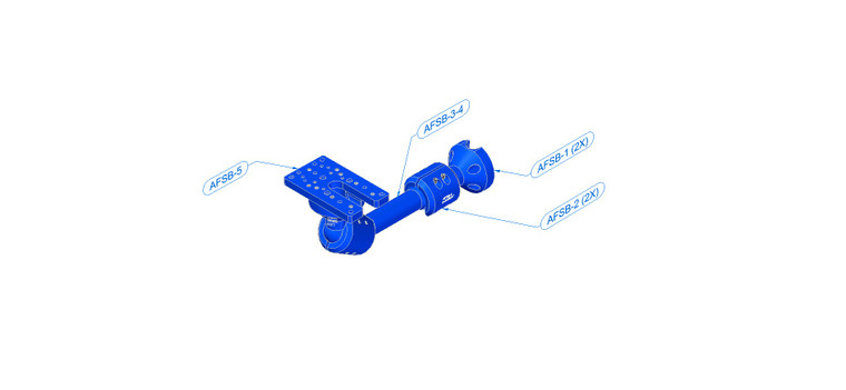 Swivellink AFSB-1004-5 afsb-5 std single arm kit w/ 4" link