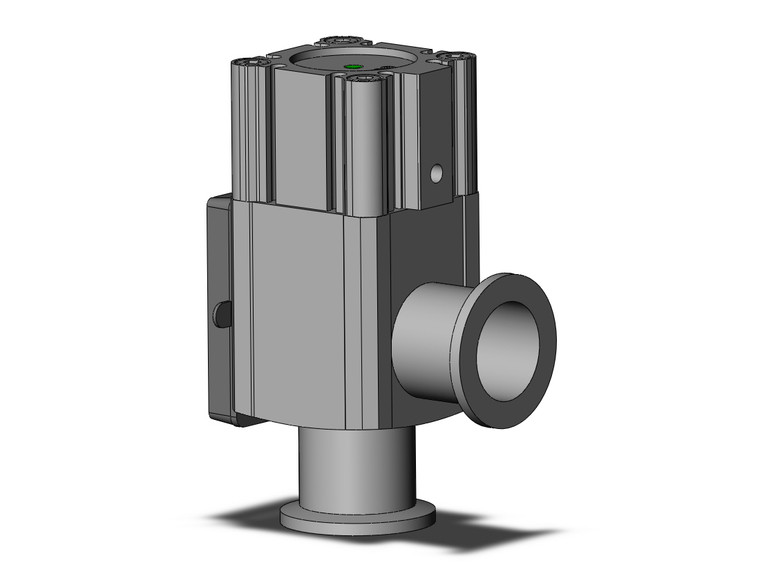 SMC XLA-25H5-2 aluminum, high vacuum angle valve