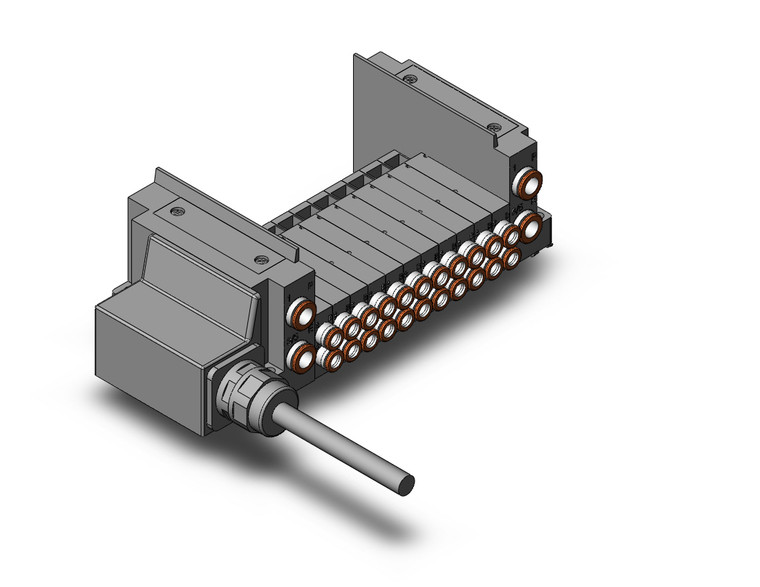 SMC SS5Y3-10L13-11B-N7D0 4/5 port solenoid valve ss5y3 11 sta manifold base