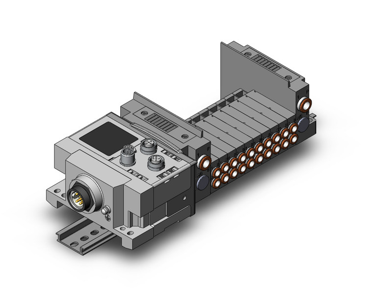 SMC SS5Y3-10S6V3-10F-C6BA 4/5 port solenoid valve ss5y3 10 sta manifold base