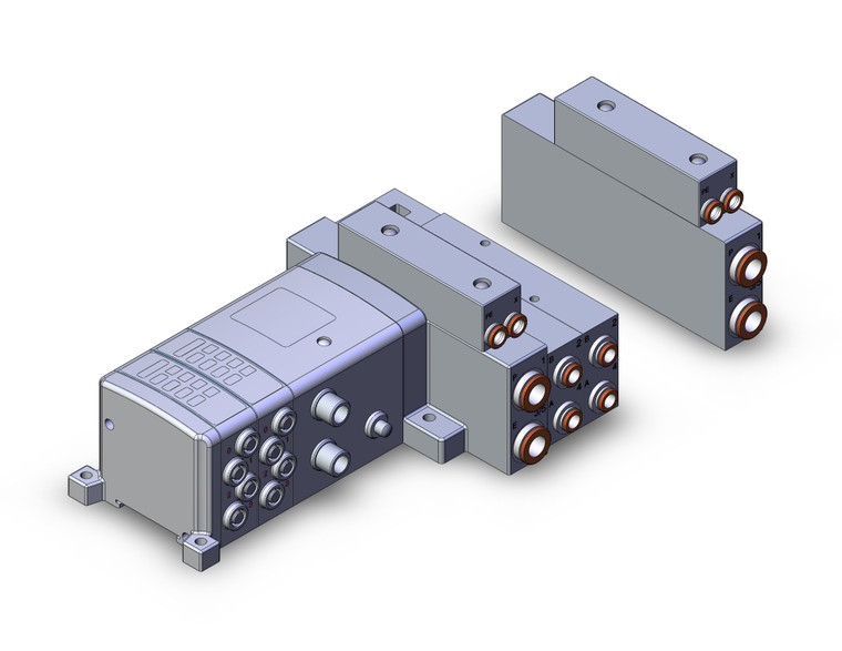 SMC SS5V3-W10S1ZEN23D-05BR-N7 4/5 port solenoid valve ss5v 05 station manifold, tie-rod base