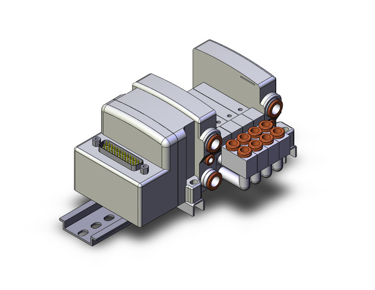 SMC VV5QC11-04LN7FD0-DR 4/5 port solenoid valve vqc manifold