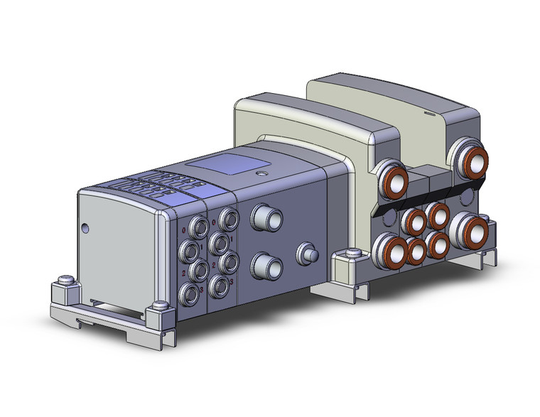 SMC VV5QC21-02C8SDZENN23N-D0 4/5 port solenoid valve vqc manifold