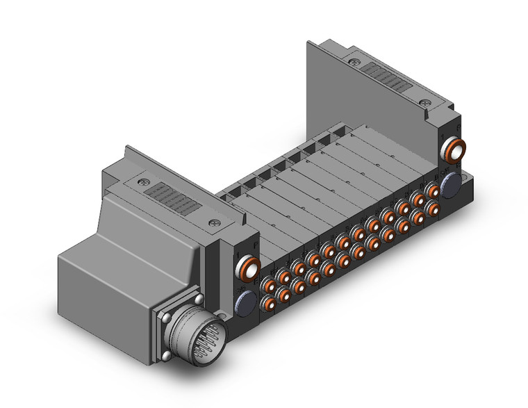 SMC SS5Y3-10M-12BS-N1 4/5 port solenoid valve ss5y3 12 sta manifold base