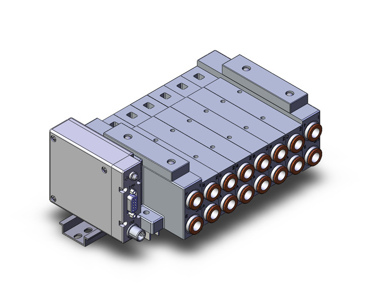 SMC SS5V3-W10S1EAND-06B-N11-D 4/5 port solenoid valve ss5v 06 station manifold, tie-rod base