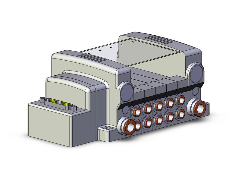 SMC VV5QC21-05N7FD0-BNS 4/5 port solenoid valve vqc manifold