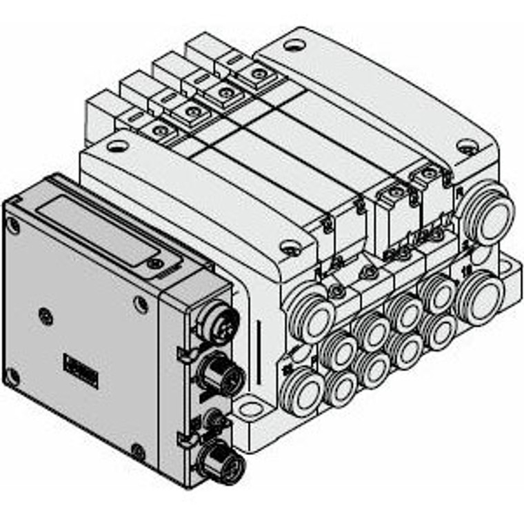 SMC VV5QC21-12N7SEA-NS VQC2000 Series 5 Port Solenoid Valve Base Mounted Plug-in Unit How to Order Manifold EX260
