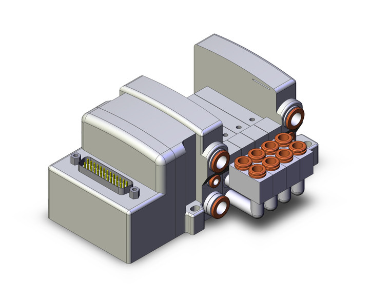 SMC VV5QC11-04LN7FD0-R 4/5 port solenoid valve vqc manifold