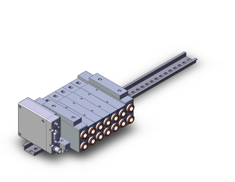 SMC SS5V3-W10S1EAND-05B-N11-D15 4/5 port solenoid valve ss5v 05 station manifold, tie-rod base