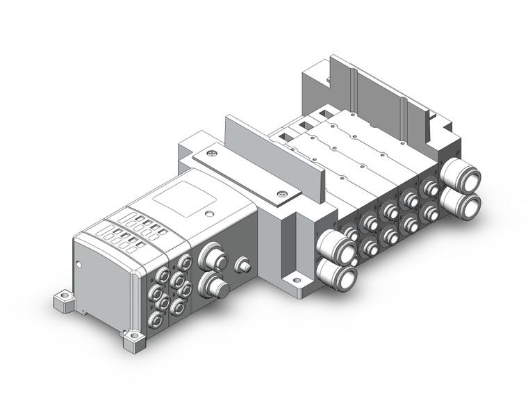 SMC SS5Y7-10SZE2F-05B-N7 4/5 port solenoid valve ss5y7 5 sta manifold base