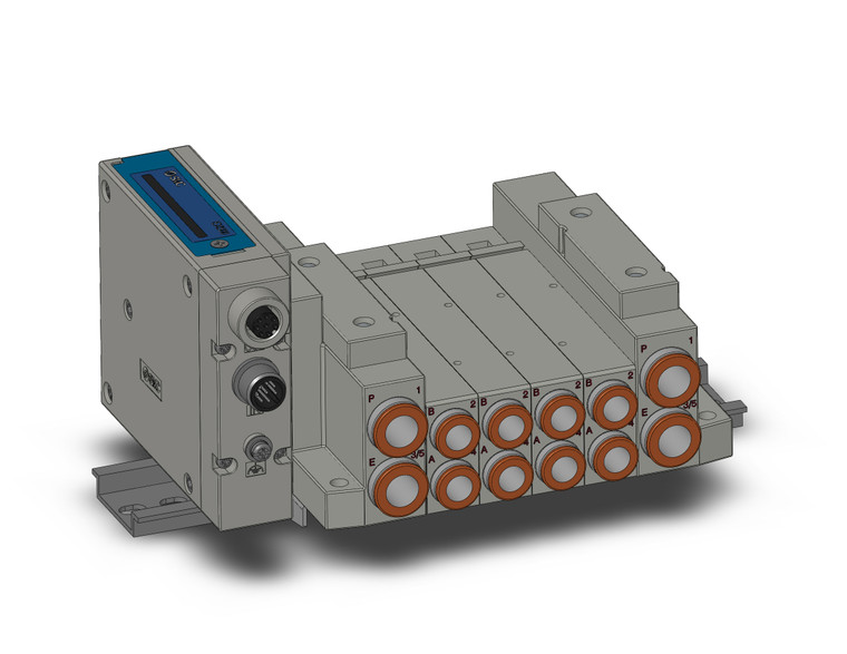 SMC SS5V2-W10S1A3ND-04B-C8-D 4/5 port solenoid valve ss5v 04 station manifold, tie-rod base