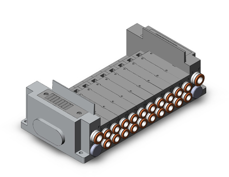 SMC SS5Y5-10S0-10BS-N9AA 4/5 port solenoid valve ss5y5 10 sta manifold base