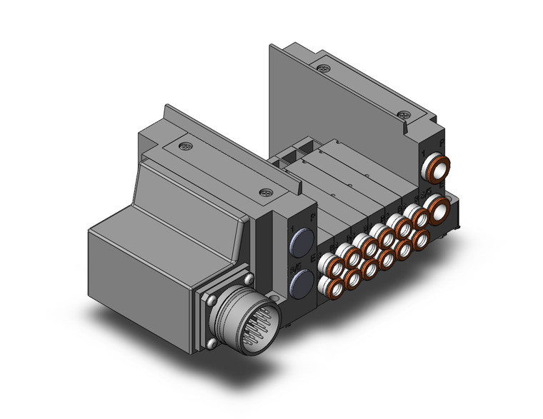 SMC SS5Y3-10M-06U-N7D 4/5 port solenoid valve ss5y3 6 sta manifold base