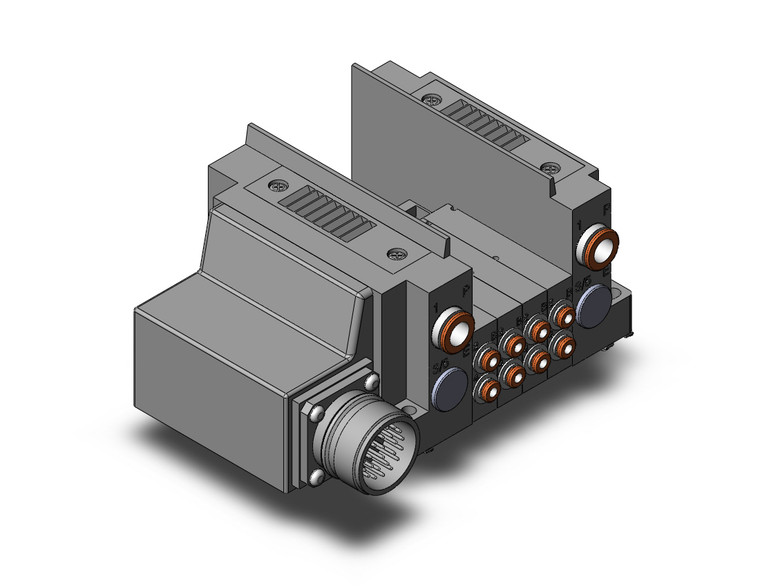 SMC SS5Y3-10M-04BS-N1A 4/5 port solenoid valve ss5y3 4 sta manifold base
