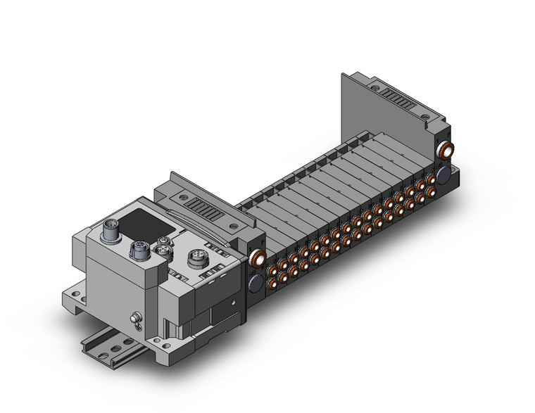 SMC SS5Y3-10S6ZE4-16F-N3A0 4/5 port solenoid valve ss5y3 16 sta manifold base