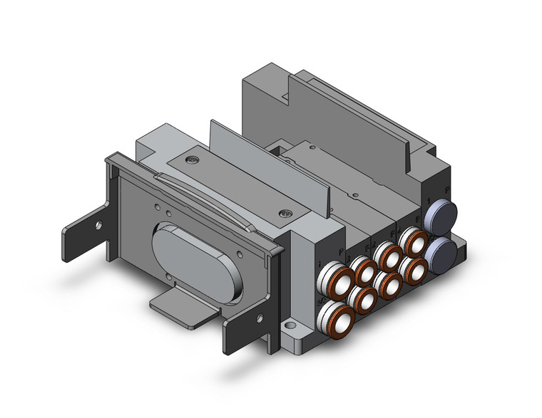 SMC SS5Y5-10S60-03D-C8 4/5 port solenoid valve ss5y5 3 sta manifold base
