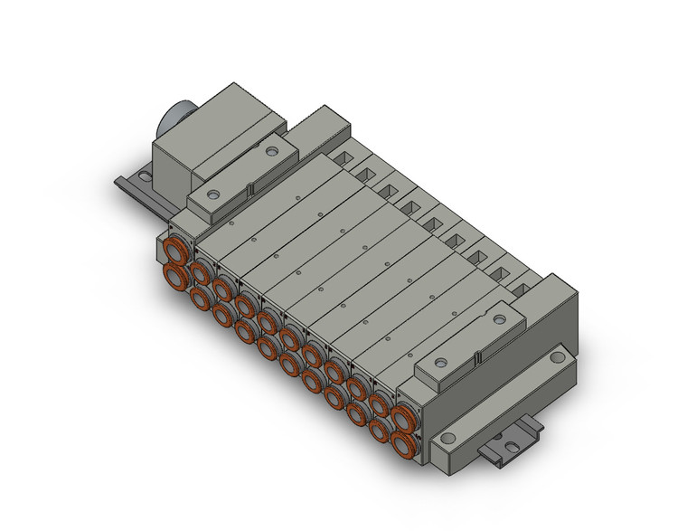 SMC SS5V2-W16CD-09B-C8 4/5 port solenoid valve ss5v 09 station manifold, cassette base