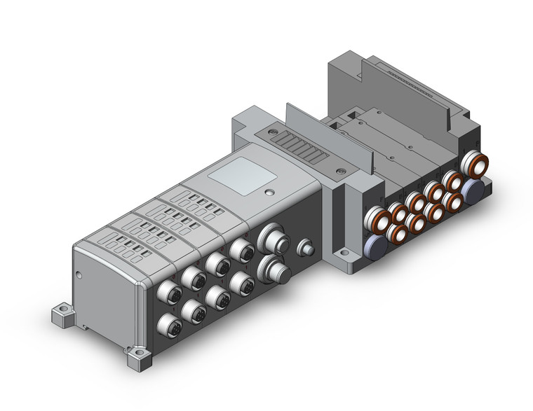 SMC SS5Y5-10SZE4E-04F-N9 4/5 port solenoid valve ss5y5 4 sta manifold base
