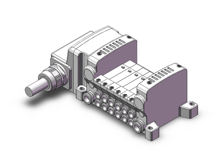SMC VV5QC11-06C6LD1-NS 4/5 port solenoid valve vqc manifold