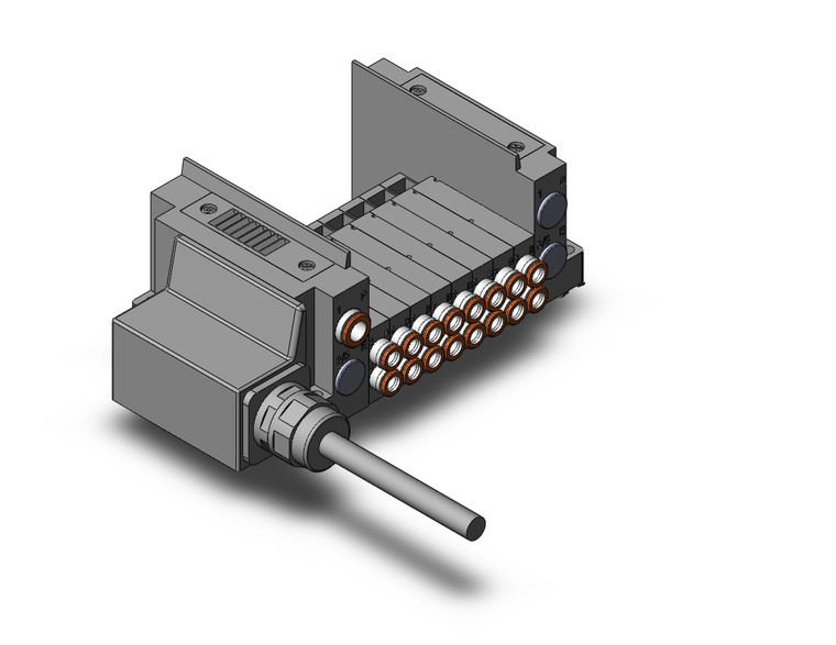 SMC SS5Y3-10L12-08DS-N7D0 4/5 port solenoid valve ss5y3 8 sta manifold base