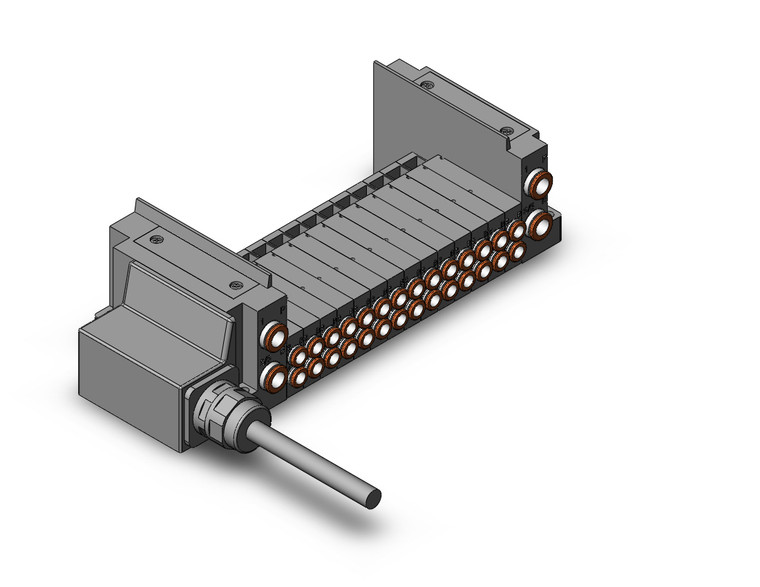 SMC SS5Y3-10L11-14B-C6 4/5 port solenoid valve ss5y3 14 sta manifold base